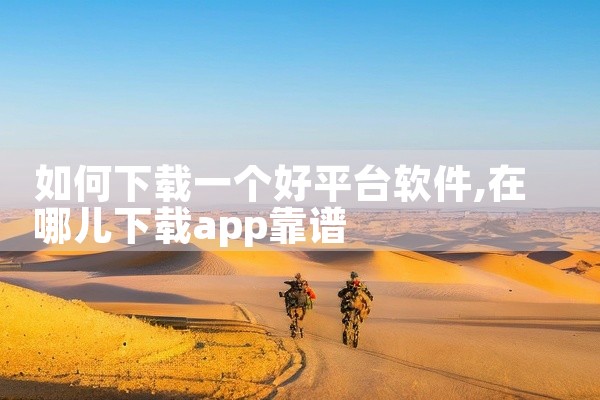 如何下载一个好平台软件