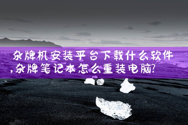 杂牌机安装平台下载什么软件