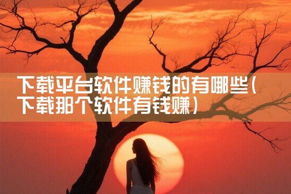 下载平台软件赚钱的有哪些
