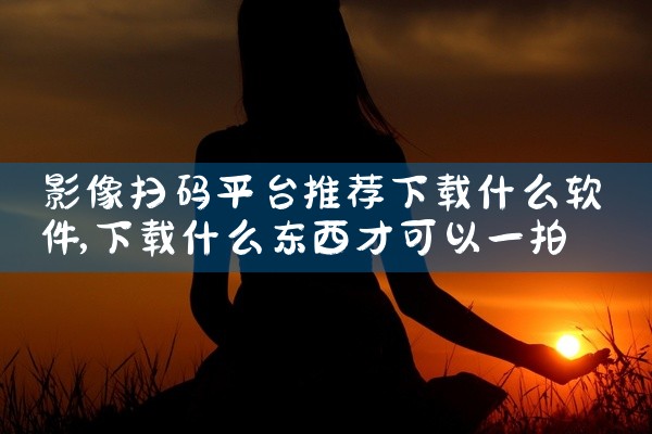 影像扫码平台推荐下载什么软件
